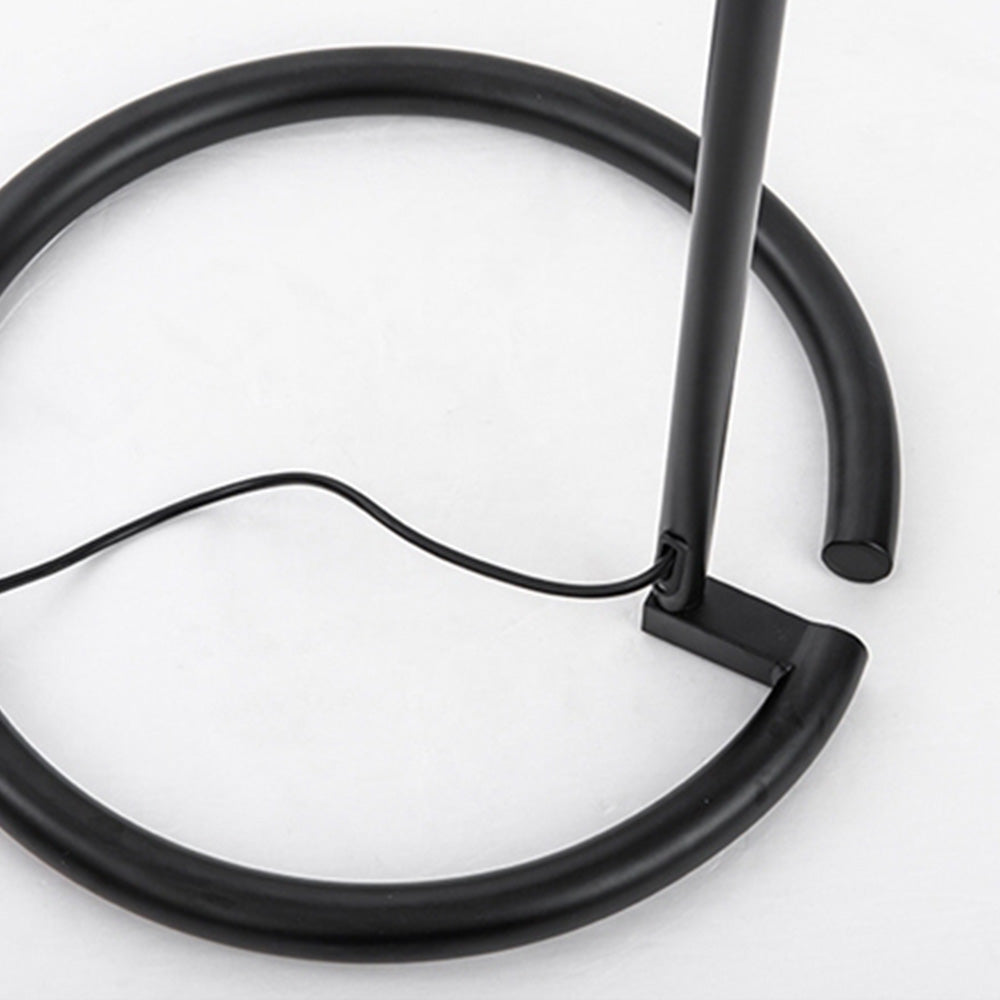 Valentina Modern Nordic Curved Bubble Metal/Glass Floor lamp, Black - Lumpaz