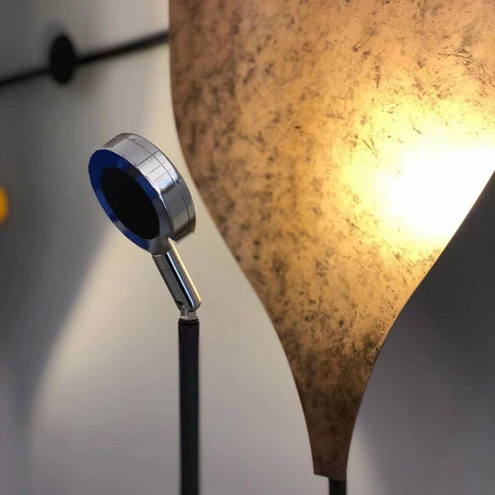 Salgado LED Floor Lamp, Metal, Reddish Brown/Aqua Blue - Lumpaz