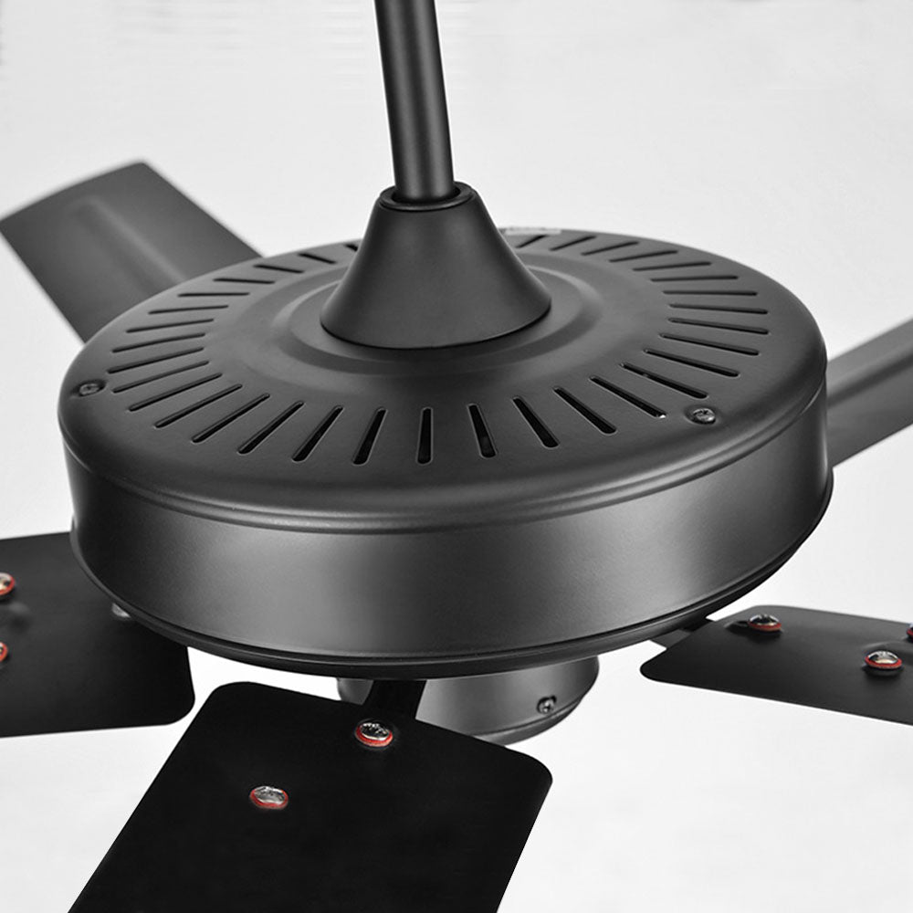 Alessio 5-Blade Industrial  DC Ceiling Fan, Black, Summer, 51'' - Lumpaz