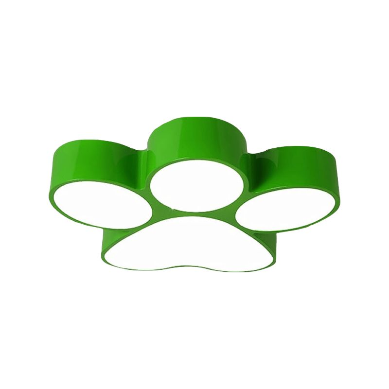 Freja Modern Dog Paw Acrylic Children Ceiling Flush Mount Light - Lumpaz