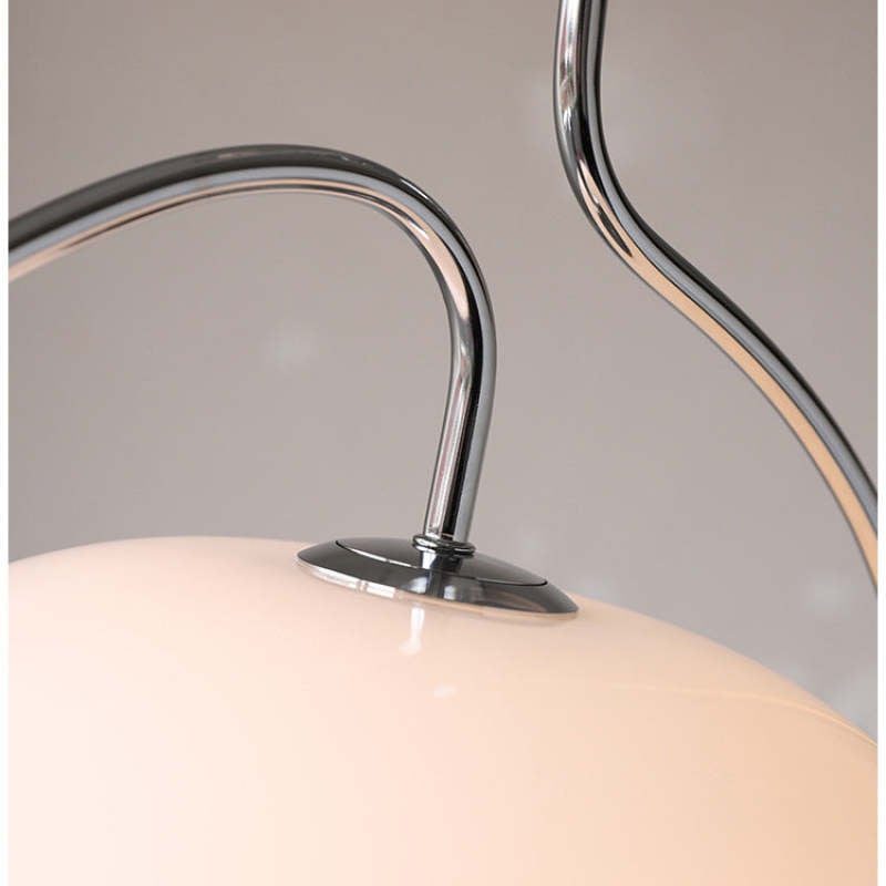 Hailie Retro Glass Pendant Light, Brown/White - Lumpaz