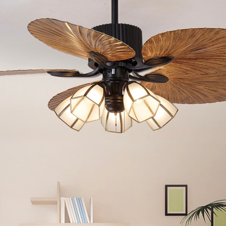 Bella 5-Blade Rustic DC Ceiling Fan with Light, Summer, 52'' - Lumpaz