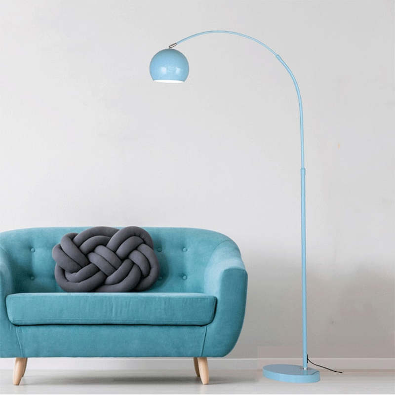 Macaron Modern Fishing 1 Light Arc Floor Lamp Metal - Lumpaz