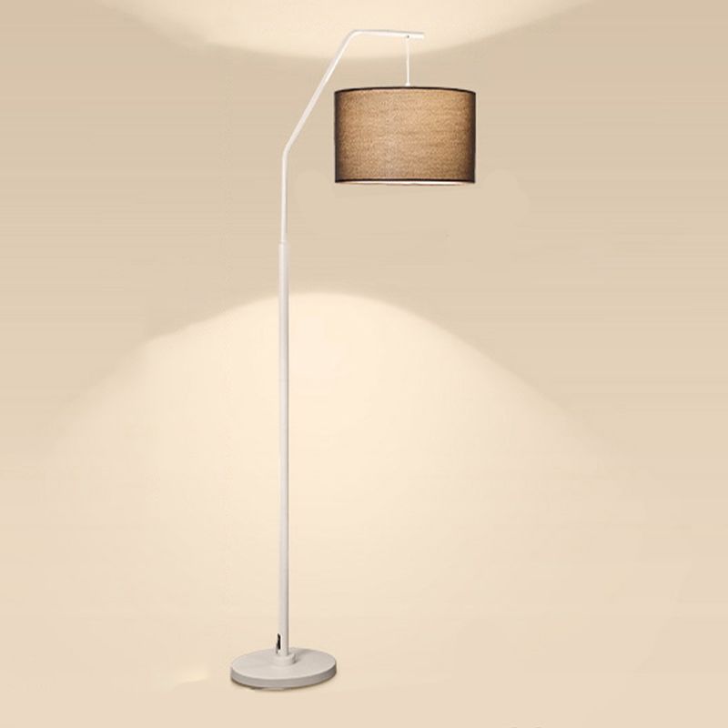 Eryn Cylinder Shape Floor Lamp, Over Arching Floor Lamp, Unique - Lumpaz