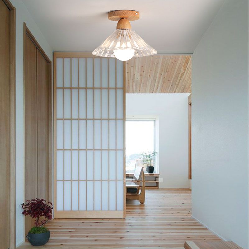 Sanna Nordic Minimalist Semi-Flush Mount Ceiling Light - Lumpaz