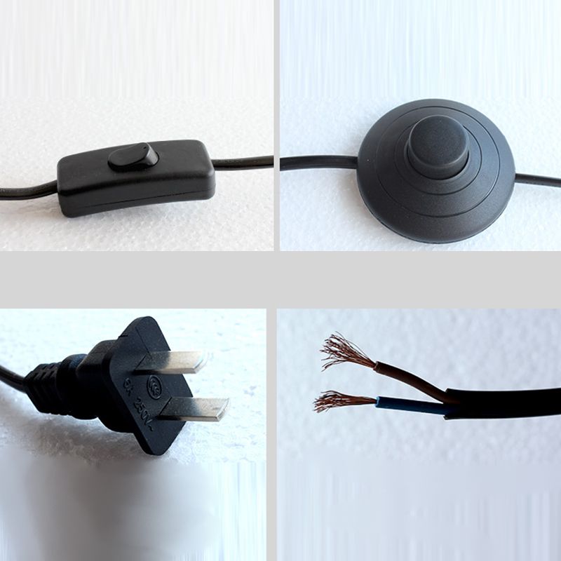 Eryn Antique Floor Lamp, Multi Colors, Metal/Fabric, Bedroom - Lumpaz