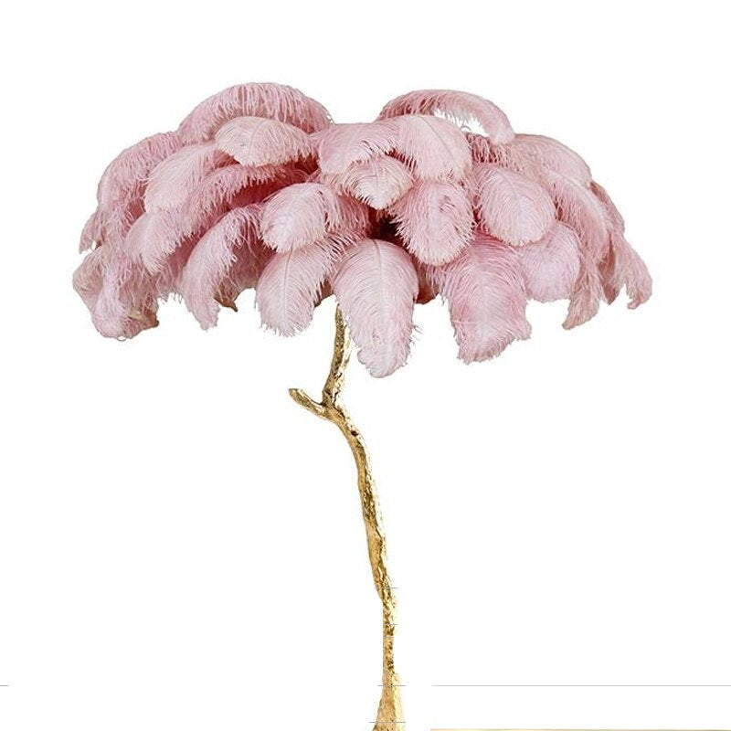 O'Moore Nordic Luxury Unique Ostrich Feather Floor Lamp/Table Lamp - Lumpaz