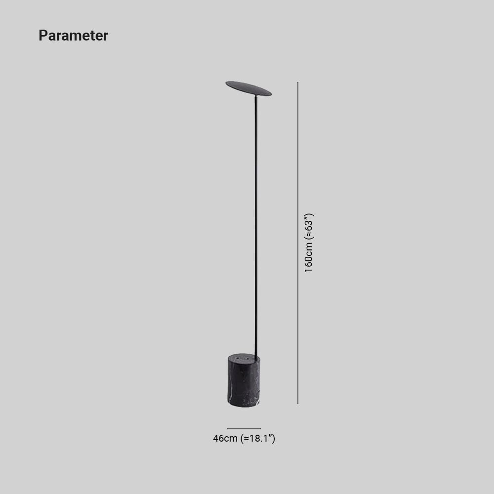 Valentina Nordic LED Floor Lamp, Black&White, Metal&Marble - Lumpaz