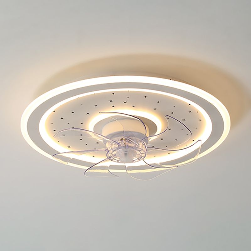 Kirsten 7/3-Blade Ceiling Fan With Light, 8 Style, L 20"/24'' - Lumpaz