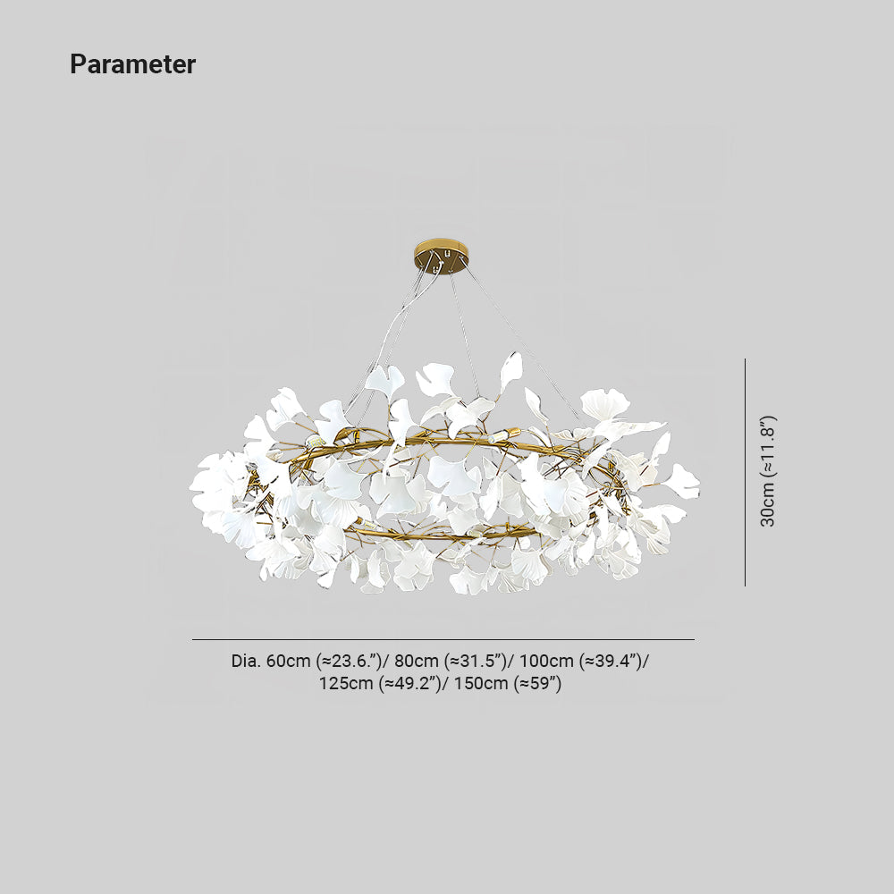 Olivia EarthenGlo Modern Kitchen White Art Deco Chandelier, Metal & Ceramic - Lumpaz