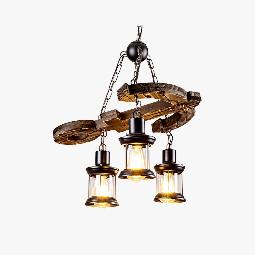 Austin Retro Chandelier, 3 Style, 21.5"/39.5" - Lumpaz