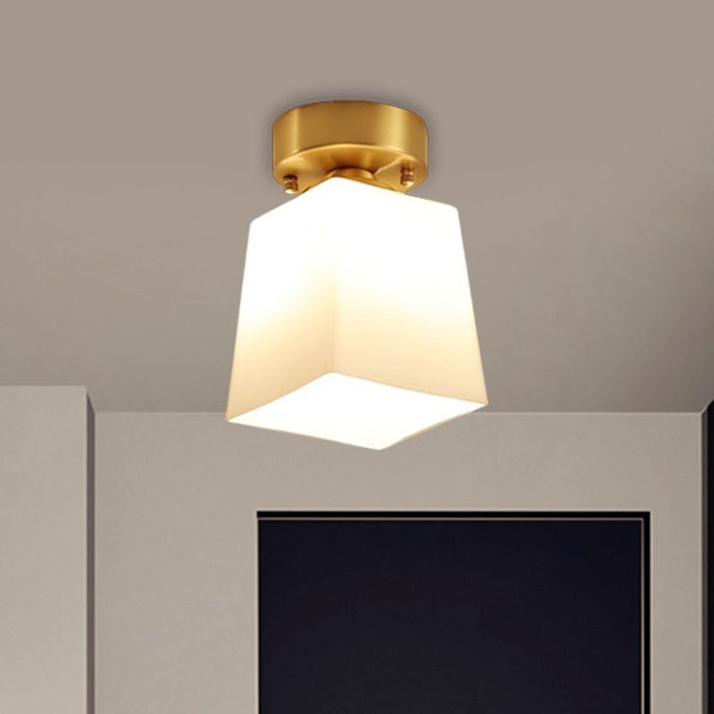 Sanna Retro Metal Flush Mount Ceiling Light Brass - Lumpaz