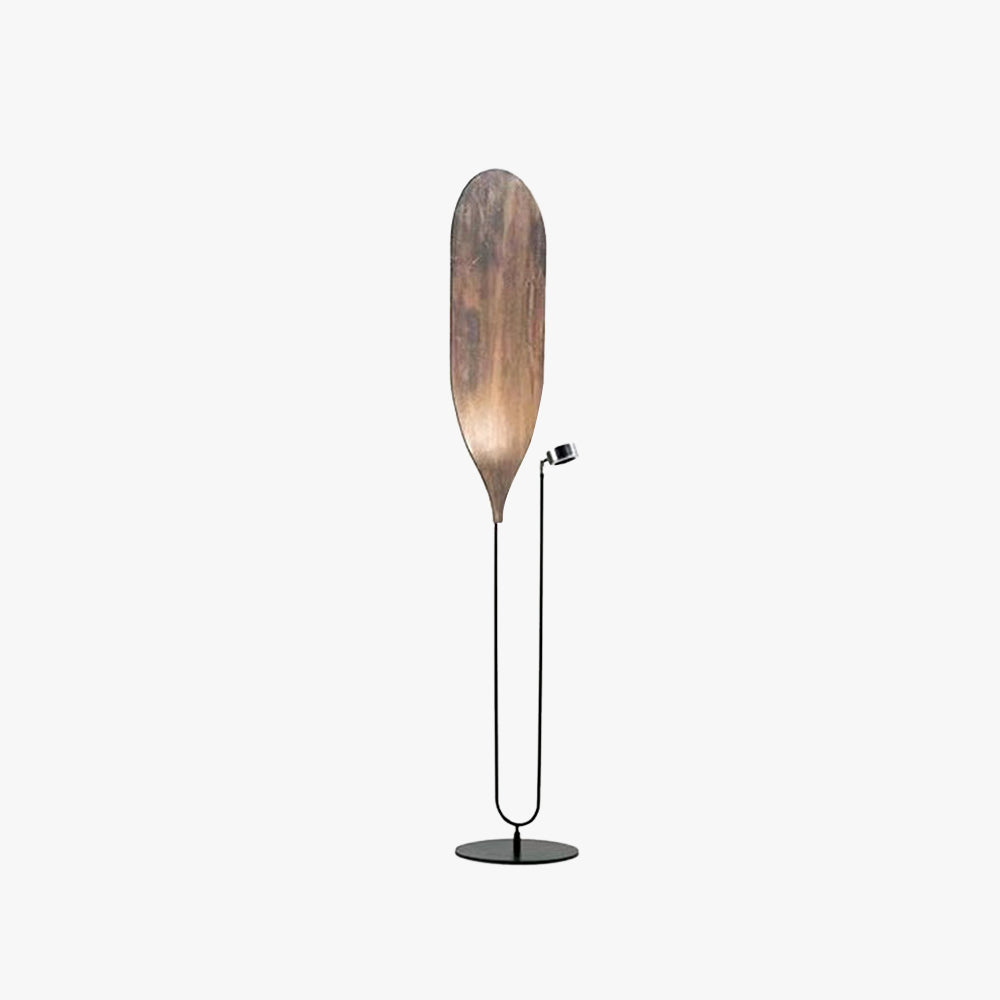 Salgado LED Floor Lamp, Metal, Reddish Brown/Aqua Blue - Lumpaz