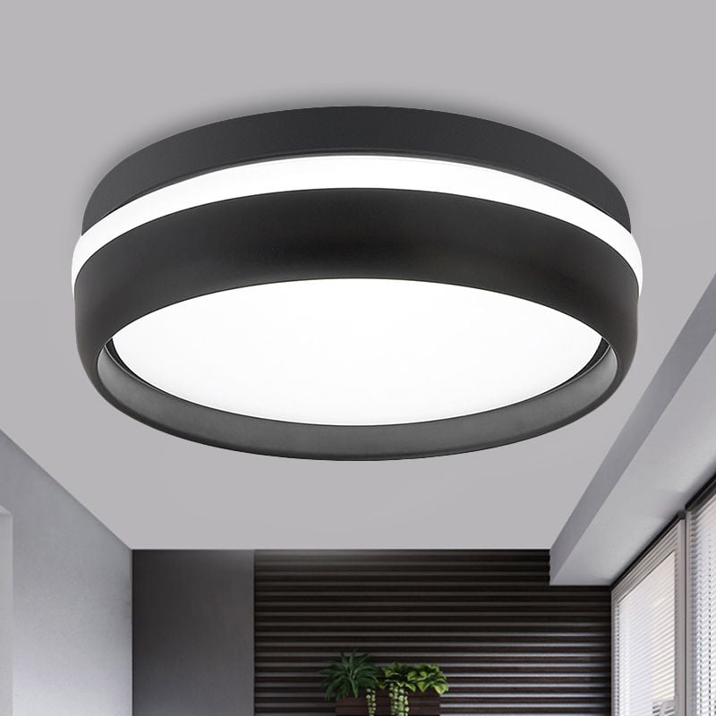 Quinn Flush Mount Ceiling Light Black/White - Lumpaz