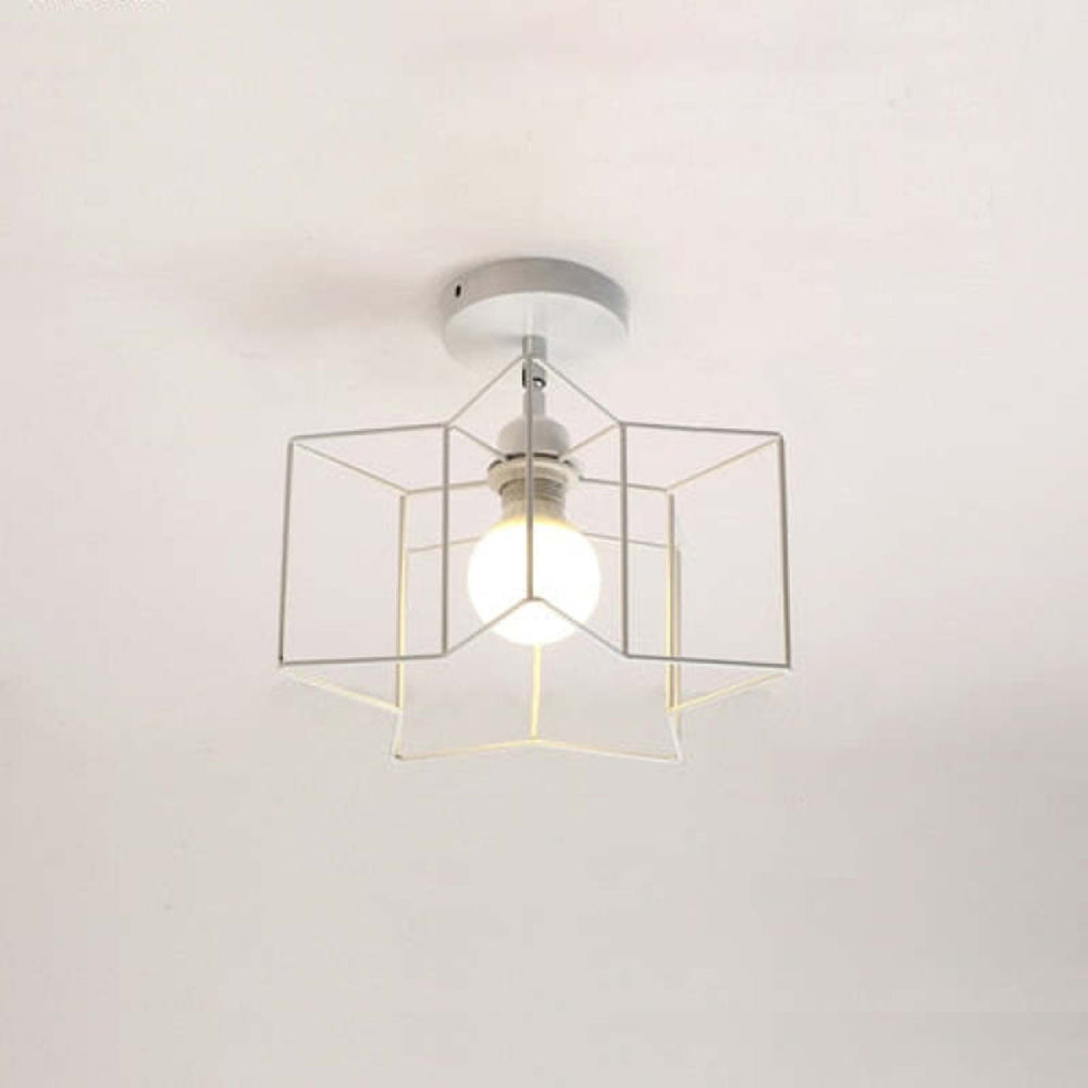 Herbert Modern Nordic Metal LED Flush Mount Ceiling Light, Black/White - Lumpaz