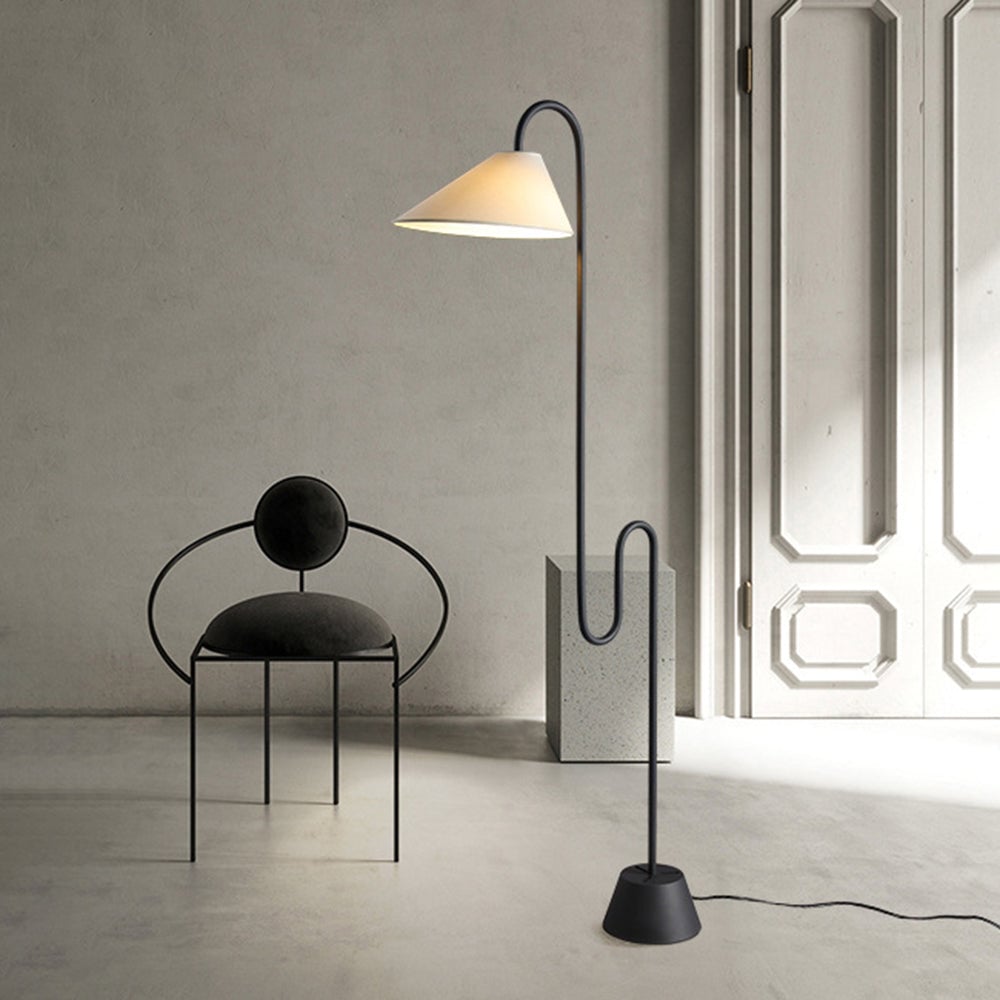 Salgado Postmodern Metal Curved Floor Lamp - Lumpaz