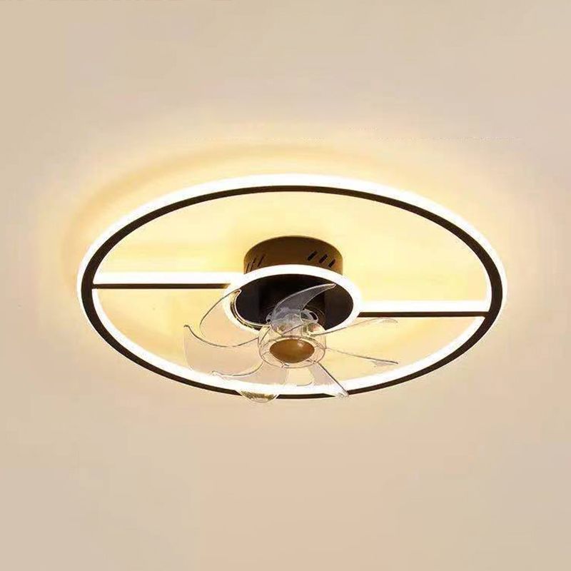 Lacey Rectangular Ceiling 2-Fans with Light, 2 Color, 18"/22"/36"/42" - Lumpaz