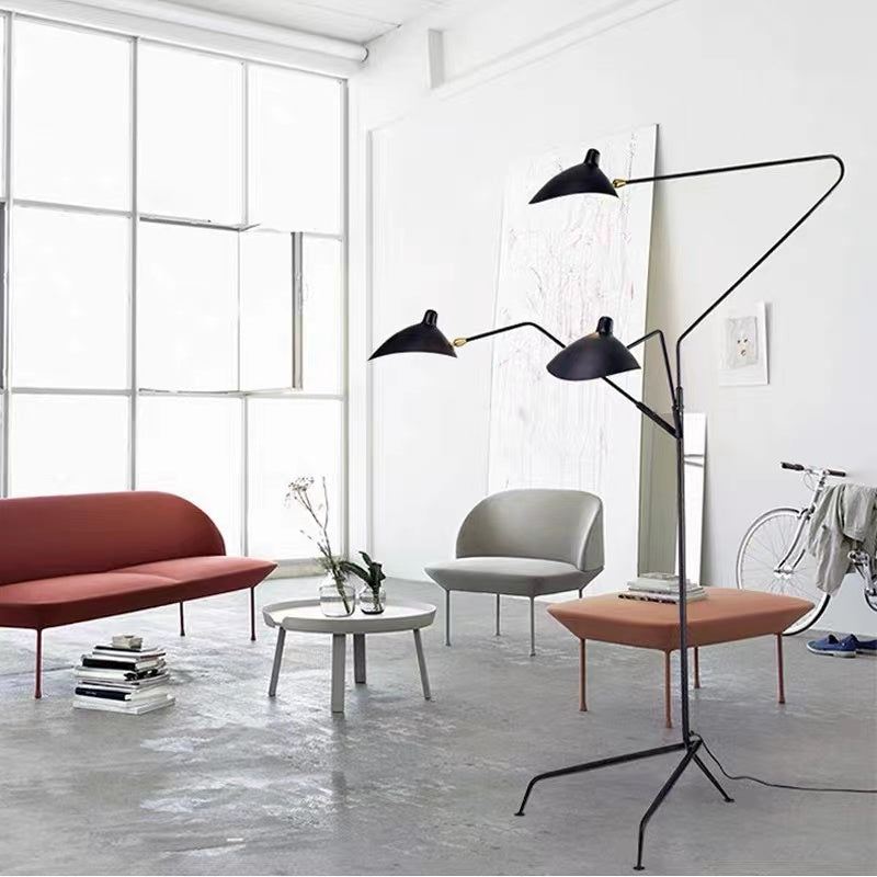 Schmitt Industrial Floor Lamp, 1/3 Heads - Lumpaz