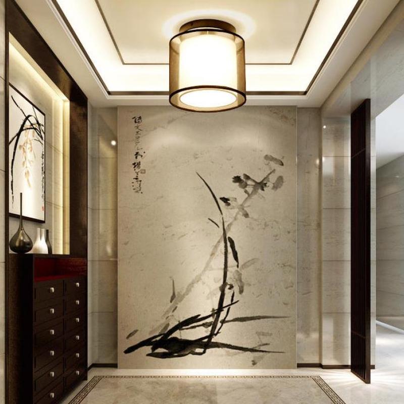 Herbert Modern Metal & Fabric Flush Mount Ceiling Light, 2 Style - Lumpaz