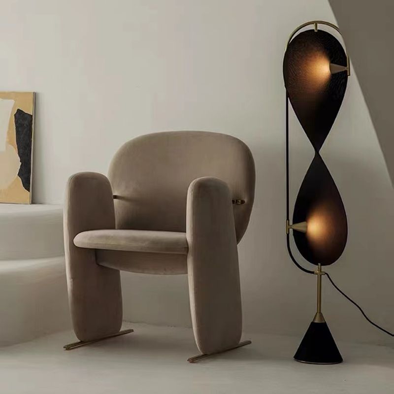 Salgado Modern Minimalist Geometric Metal Floor Lamp, Black - Lumpaz