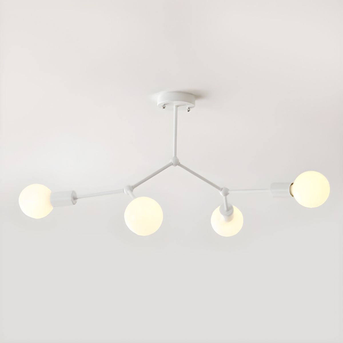 Valentina Industrial Bubbles Chandelier, Black/White/Gold - Lumpaz