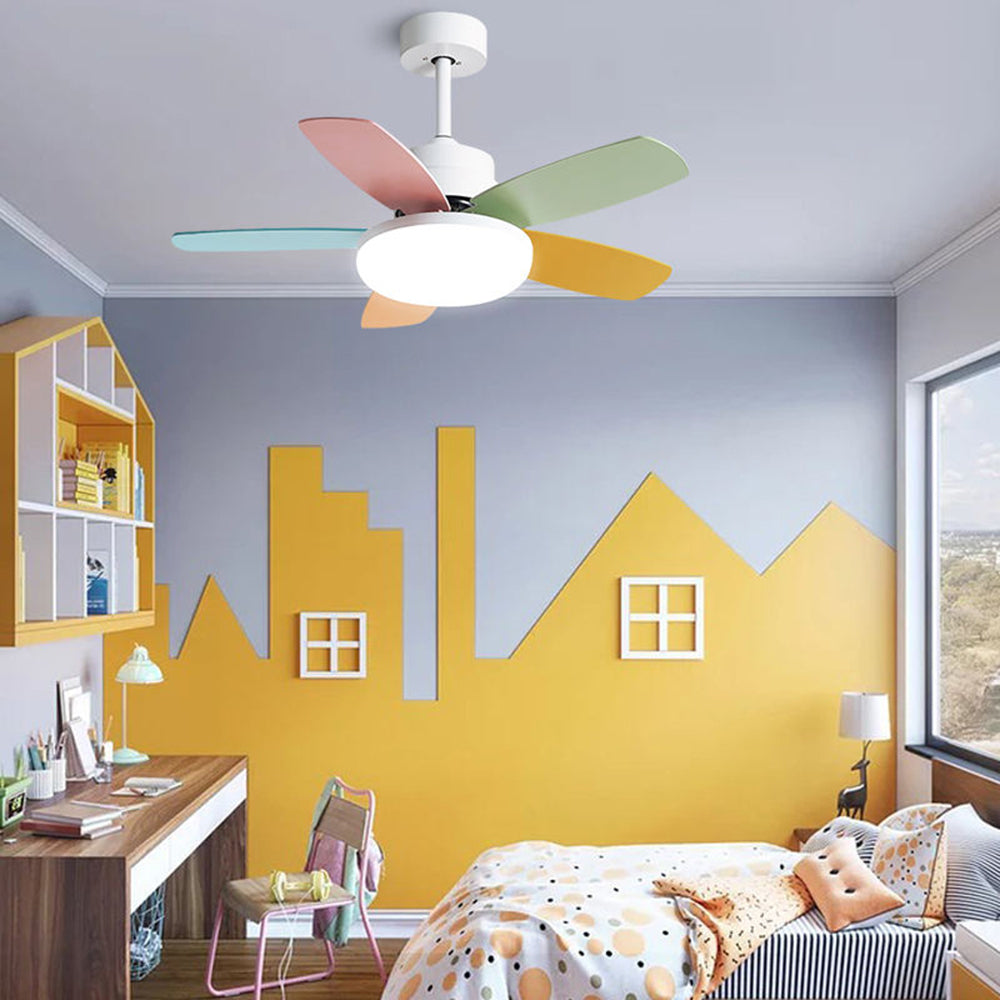 Morandi Colorful DC Ceiling Fan with Light, Summer, 42'' - Lumpaz