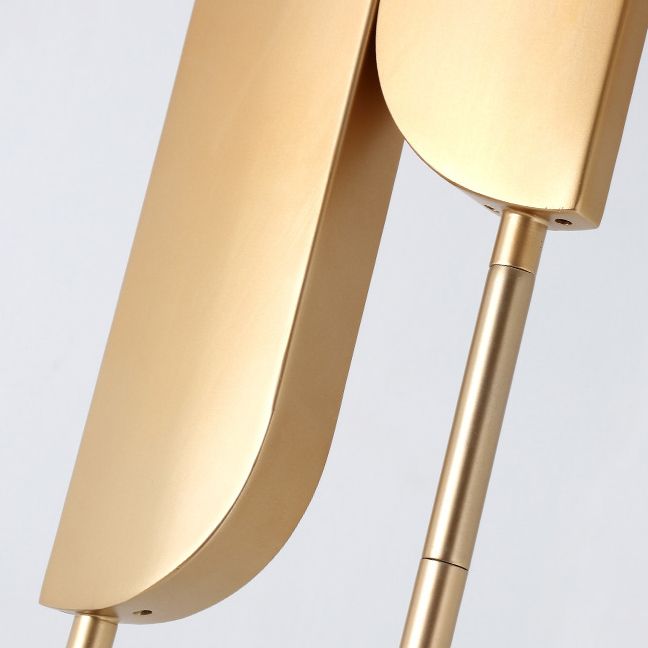 Salgado Minimalist Gold Floor Lamp, Metal, Living room - Lumpaz