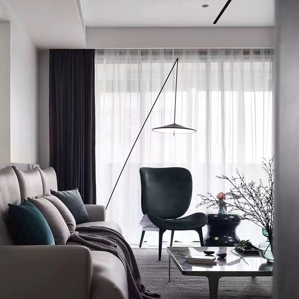 Salgado Frisbee Fishing Rod Floor Lamp, Living Room - Lumpaz