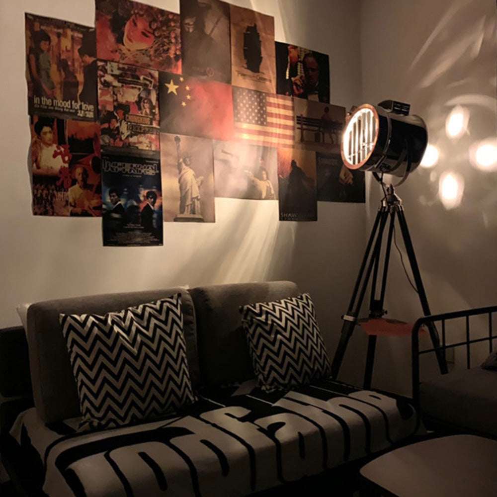 Salgado Retro Tripod Metal Floor Lamp, Silver, Bedroom/Study - Lumpaz