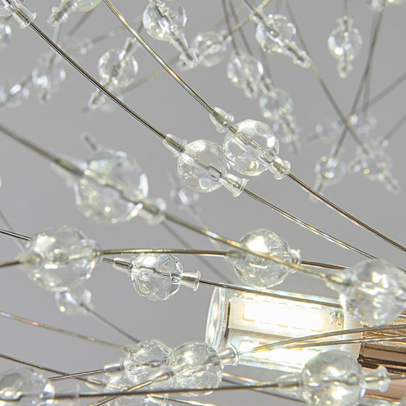 Lili Modern Dandelion LED Pendant Light Gold Metal/Crystal Bedroom/Living Room - Lumpaz
