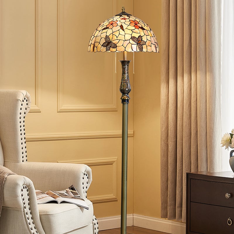 Alessio Vintage Butterfly Flower Metal Floor Lamp, Colorful - Lumpaz