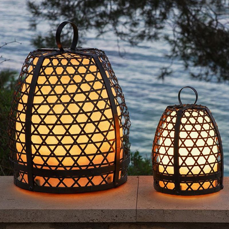 Alessio Retro Cage Shaped Metal Acrylic Floor Lamp - Lumpaz