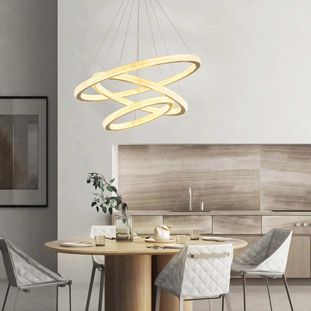 Kirsten Contemporary Gold Luxury Ring Pendant Light - Lumpaz