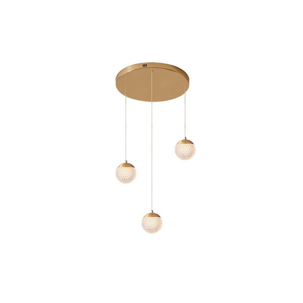 Jibril Multi Staircase Modern Art Deco Pendant Light, Gold - Lumpaz