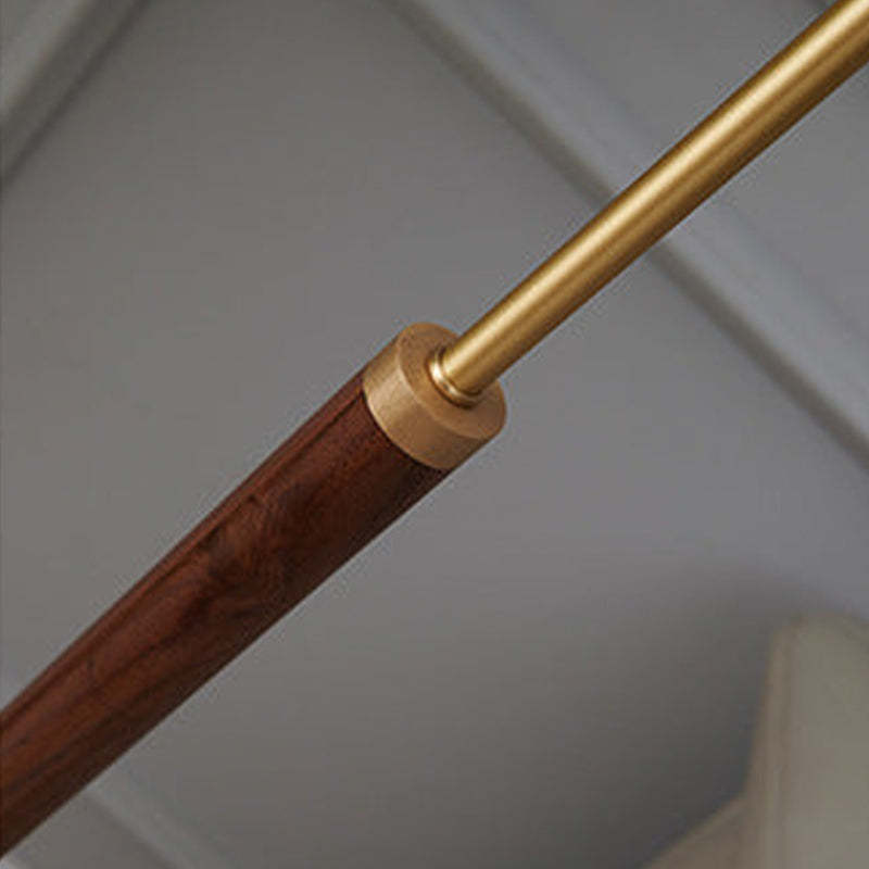 Ozawa Simple Walnut/Metal/Fabric, Table/Floor Lamp, Living Room - Lumpaz