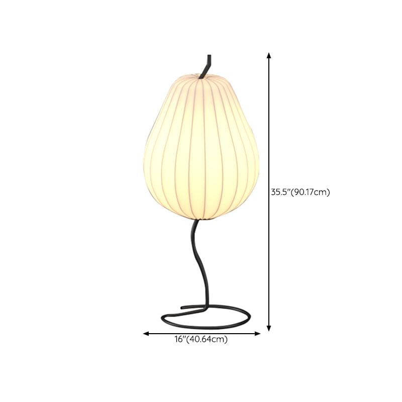 Renée Retro Pear Shaped Fabric Meta Floor Lamp - Lumpaz