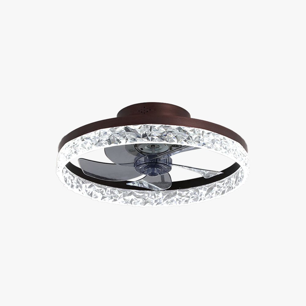 Kirsten 1-Light Ceiling Fan with Light, 4 Color, 19.5" - Lumpaz