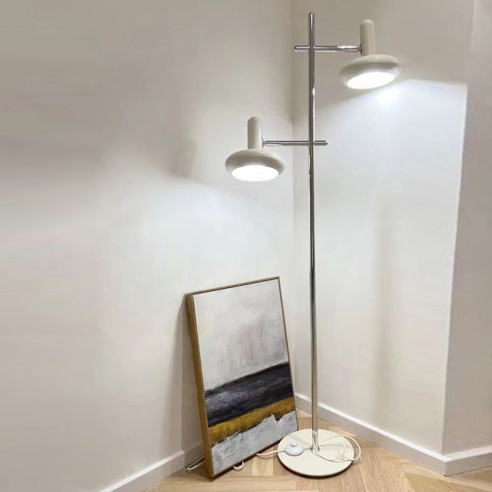 Carins Modern Nordic Minimalist Metal Rotable Floor Lamp, White - Lumpaz