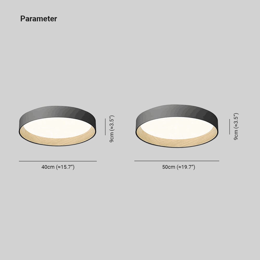 Quinn Modern Round Flush Mount Ceiling Light, White/Gray/Black - Lumpaz