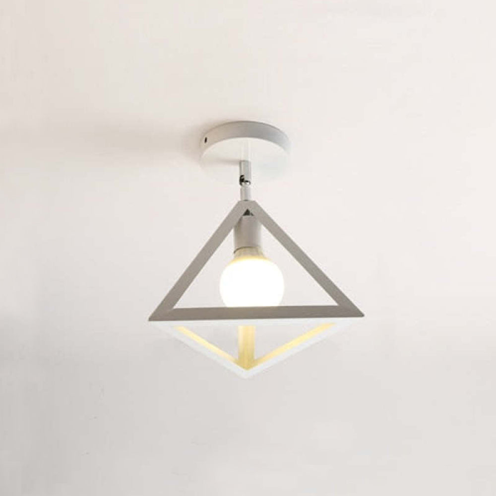 Herbert Modern Nordic Metal LED Flush Mount Ceiling Light, Black/White - Lumpaz