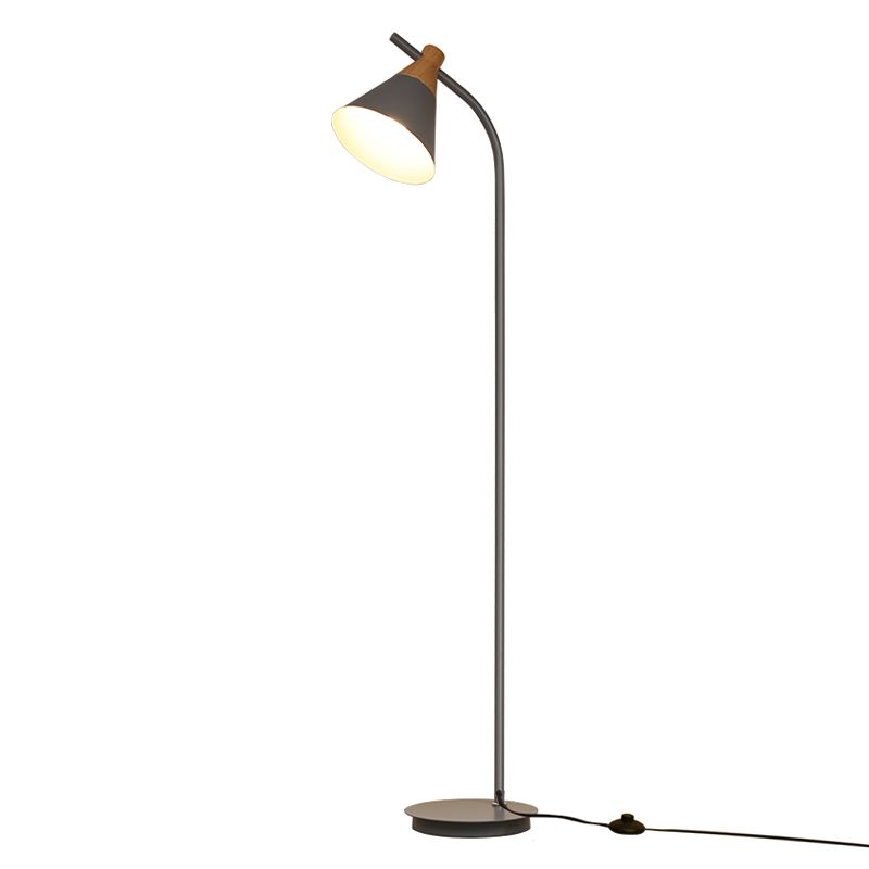 Morandi Floor Lamp, Bedroom & Living Room, Gray & Pink & Yellow, Metal - Lumpaz