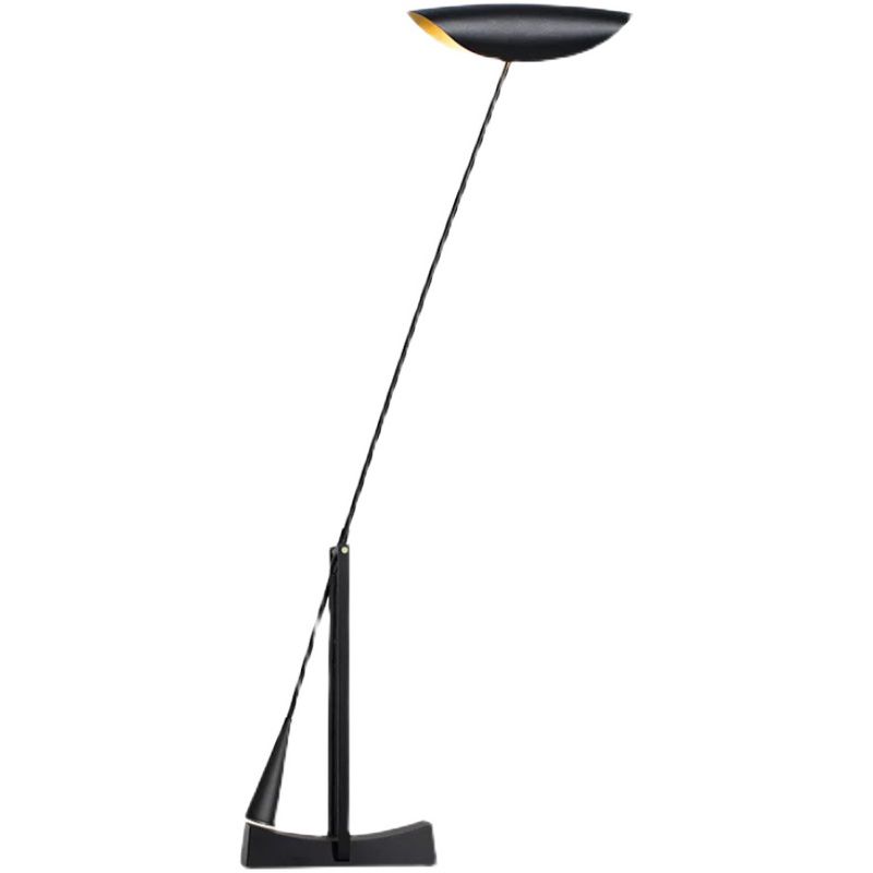 Carins Modern Bowl Linear Metal Floor Lamp,Black - Lumpaz