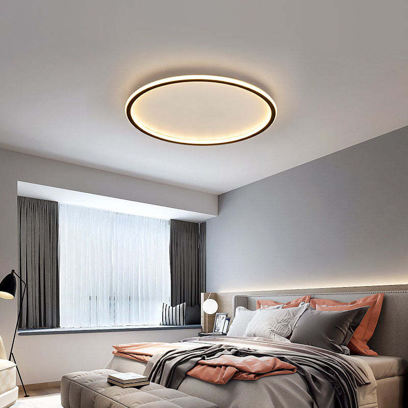 Quinn Flush Mount Ceiling Light Modern LED Round Hollow - Lumpaz