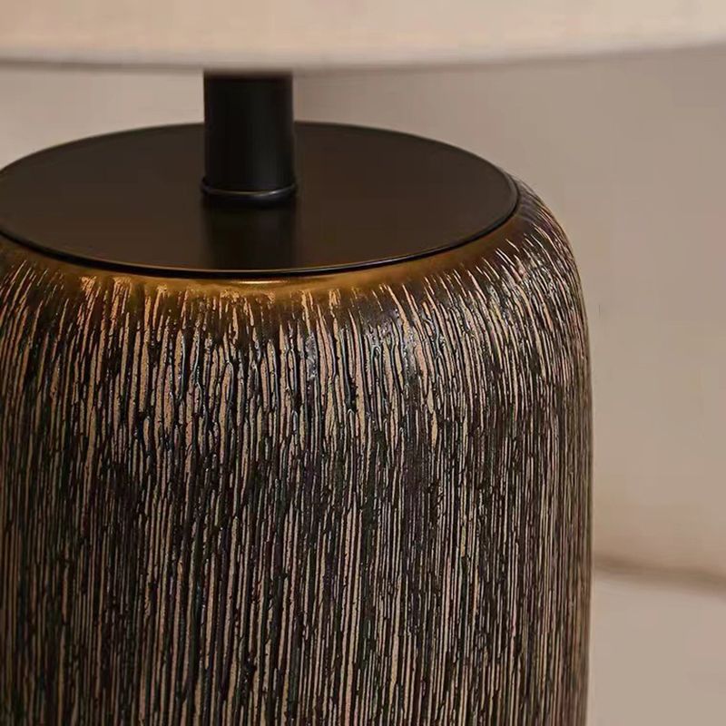 Salgado Retro Cone Ceramic Fabric Floor Lamp - Lumpaz