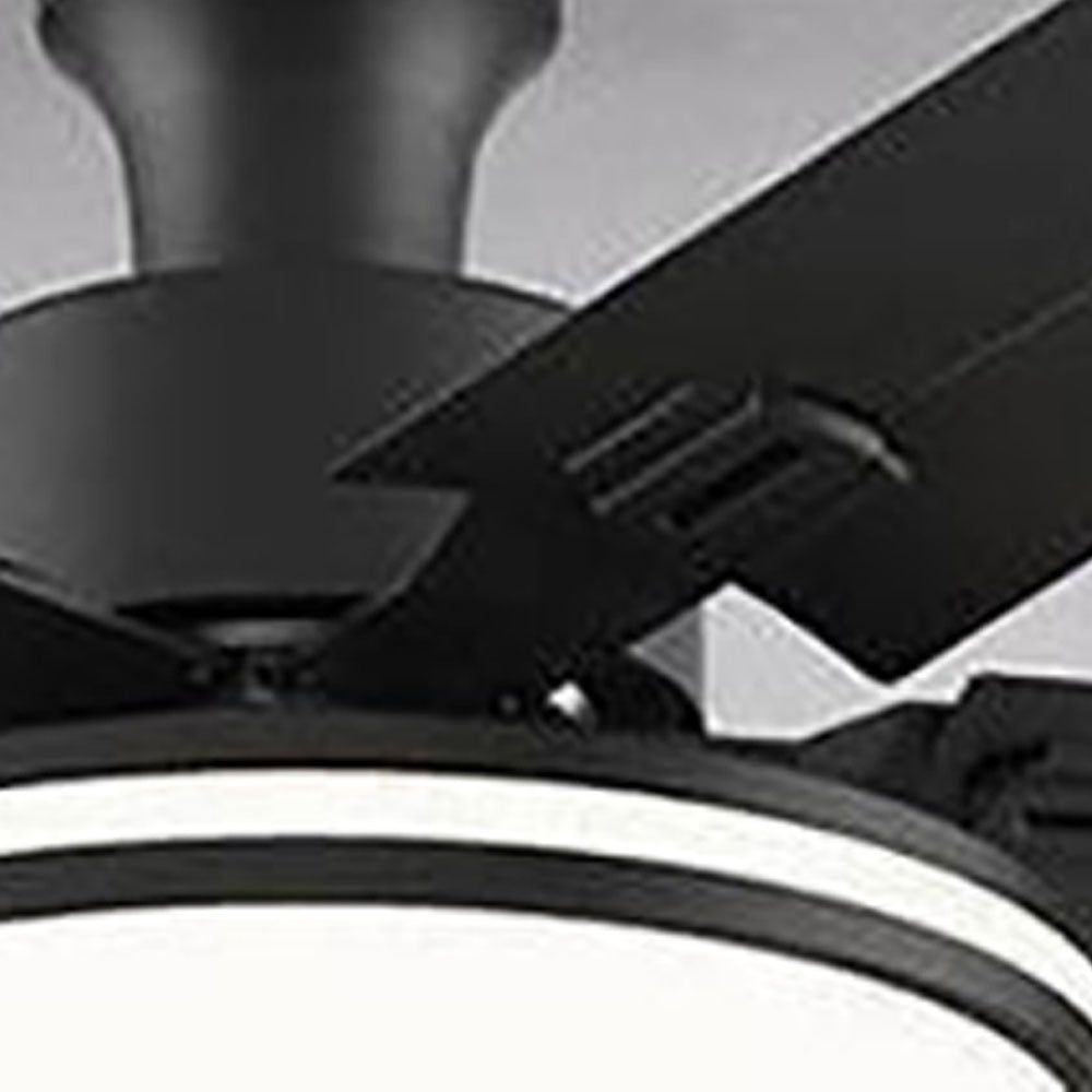 Haydn 5-Blade Modern Black DC Ceiling Fan with Light, Metal & ABS, 52'' - Lumpaz