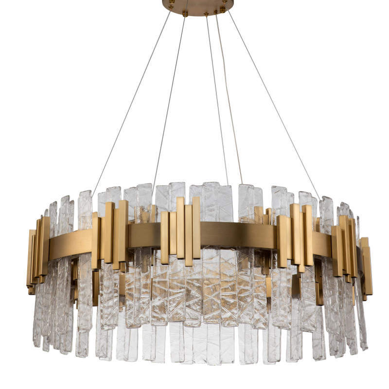 Marilyn Mid Century Iron & Glass Chandelier Circle - Lumpaz
