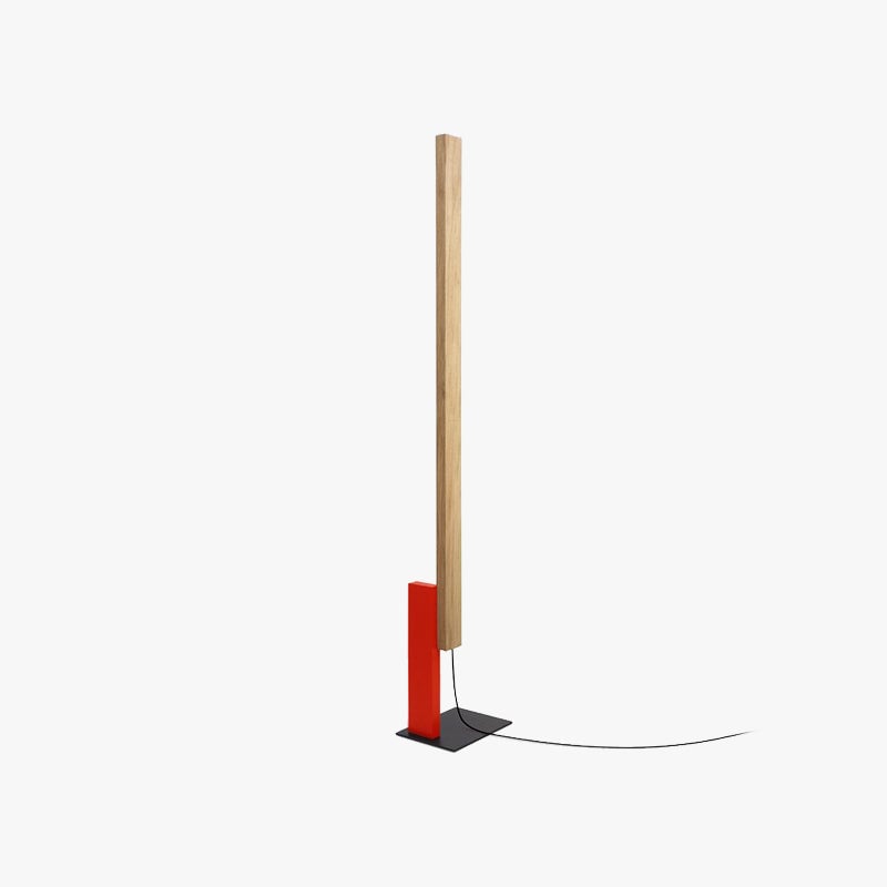 Edge Minimalist Linear Wood/Metal Floor Lamp , 4 Color - Lumpaz