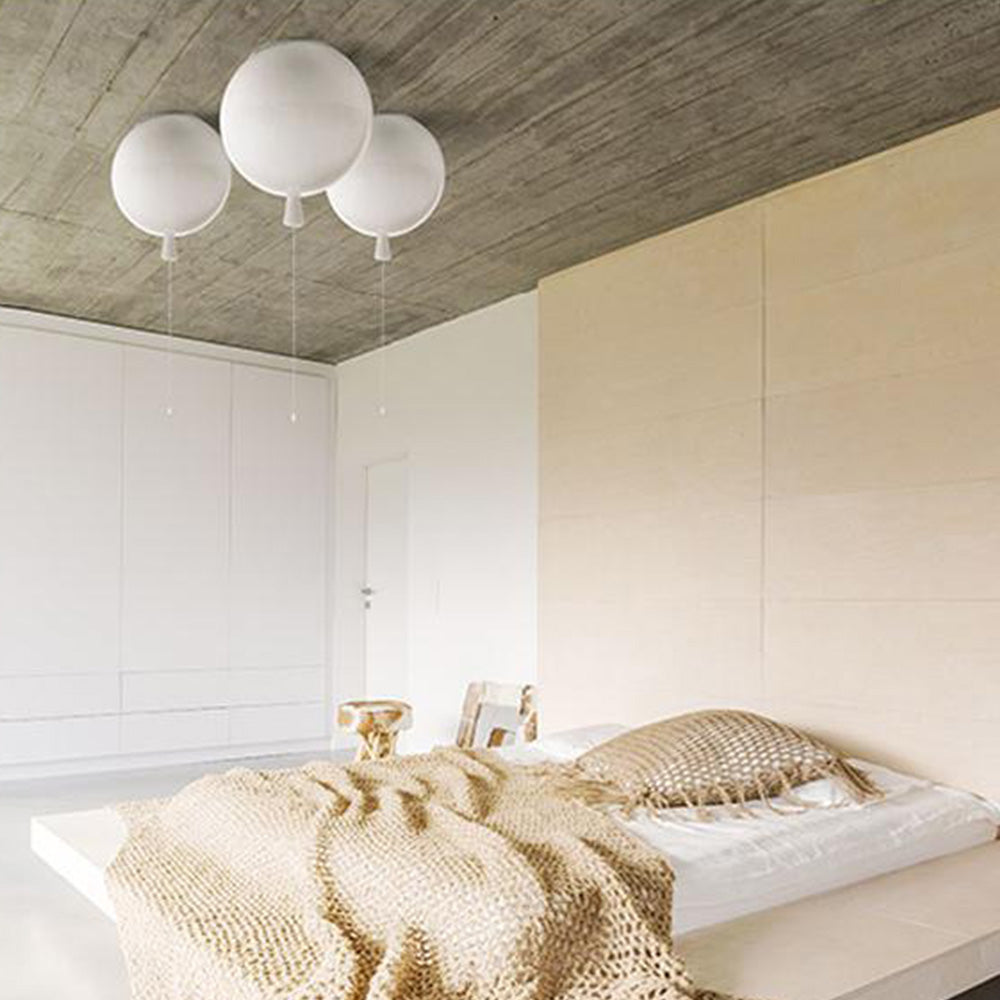 Fateh Frosted Balloon Flush Mount Ceiling Light for Children's Room - Lumpaz