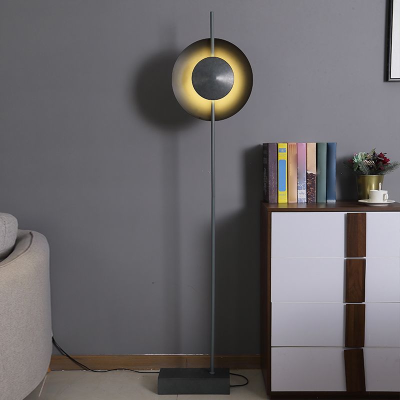 Salgado Industrial Semicircle Metal Floor Lamp - Lumpaz