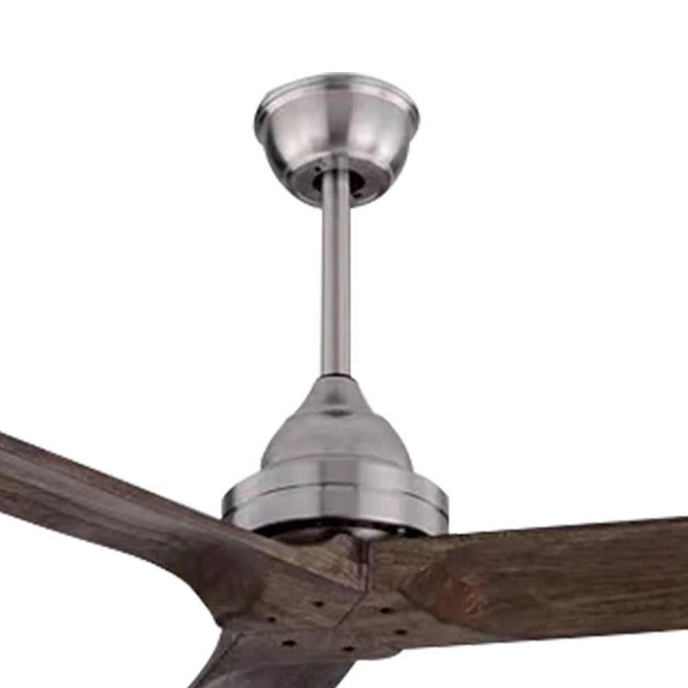 Walters 3-Blade Industrial Black DC Ceiling Fan, Metal & ABS, Summer, 52'' - Lumpaz